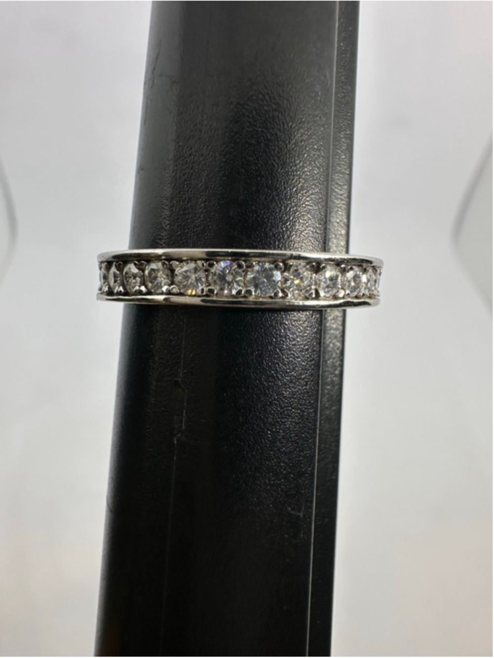 Moissanite Band Channel Set Eternity Ring Wedding Anniversary GRA 18K 925 - Picture 12 of 15